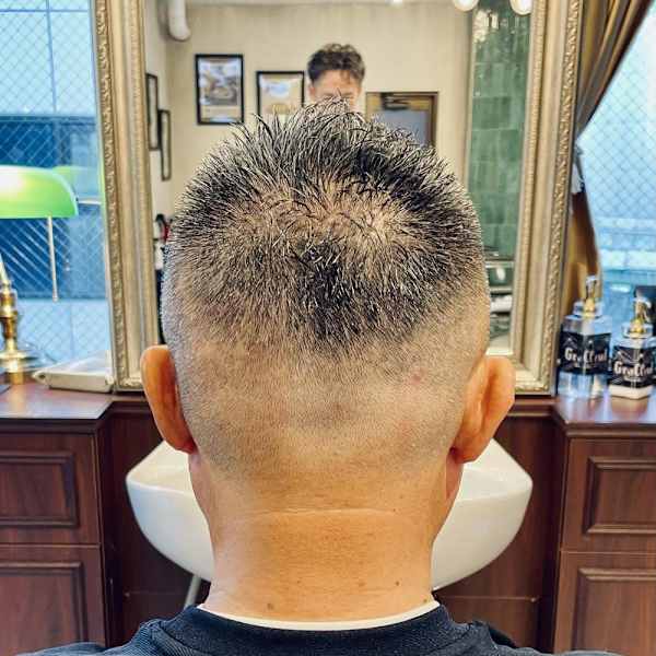 【60代 男性】ロンドンフェードモヒカン（大宮/バーバー）