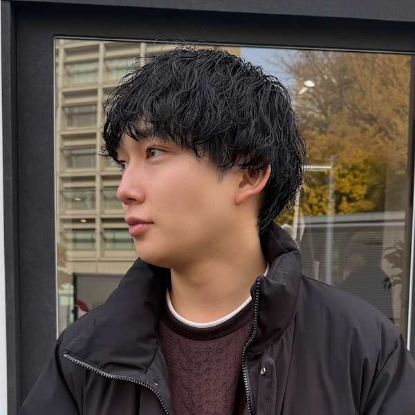 【 メンズマッシュ × 波打ちパーマ】