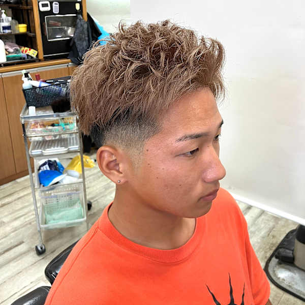 スパイキーショート+ミルクティーベージュ