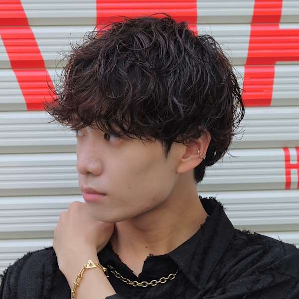 【 メンズマッシュ × ミックスパーマ 】