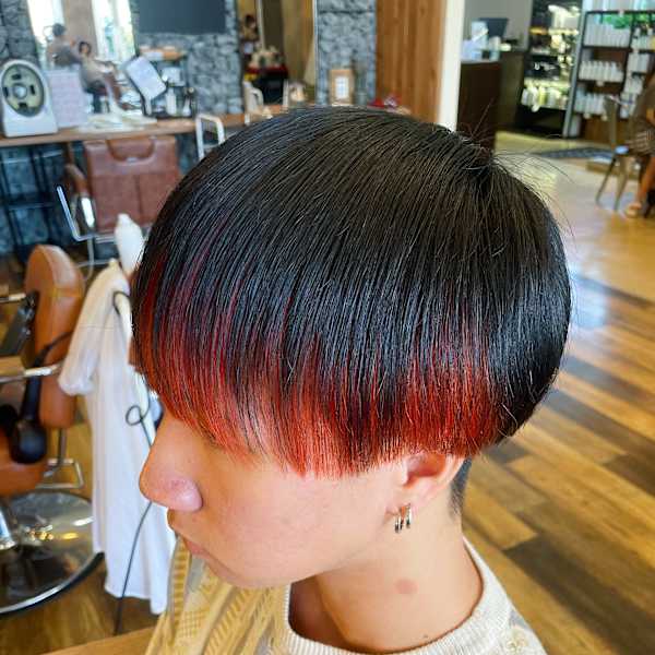 メンズマッシュ　インナーカラー