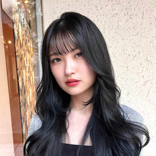 【天神】韓国風レイヤー/ロングウルフ/ダークグレー