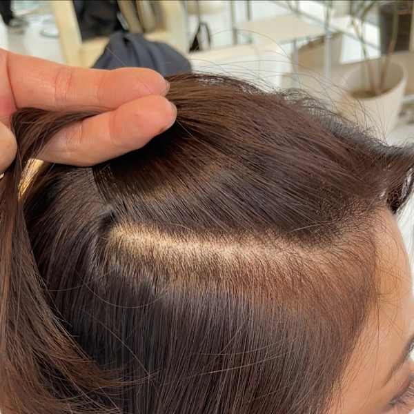 アフター → ビフォア　右にスワイプ【白髪染め/脱白髪染め】