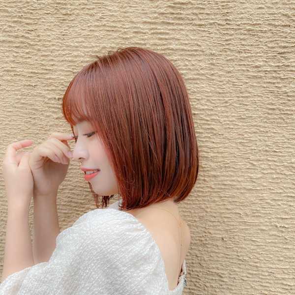 可愛い&色っぽい大人ボブ/シースルーバング/暖色カラー