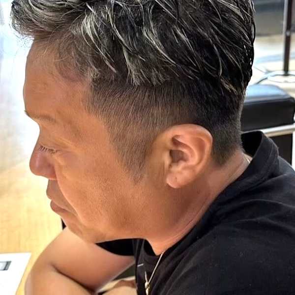 ダークアッシュ ニュアンスパーマ 韓国マッシュ スペインカー|RICHAIR