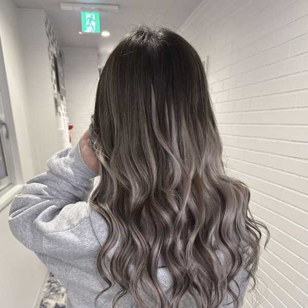 シルバーmixロングヘアー