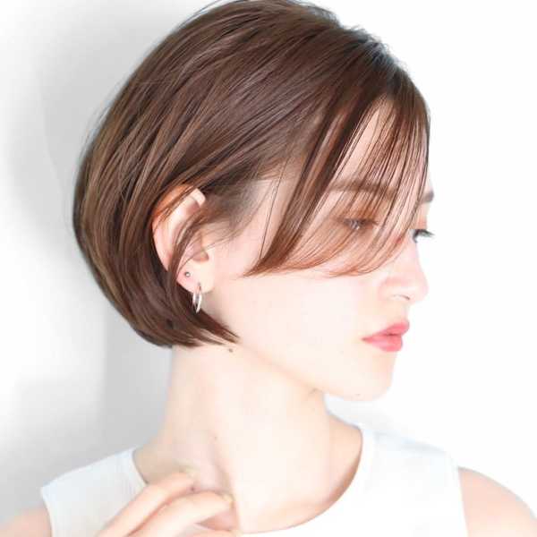 ショート・ボブ/面長/前髪なし/絶壁解消/30代/40代/