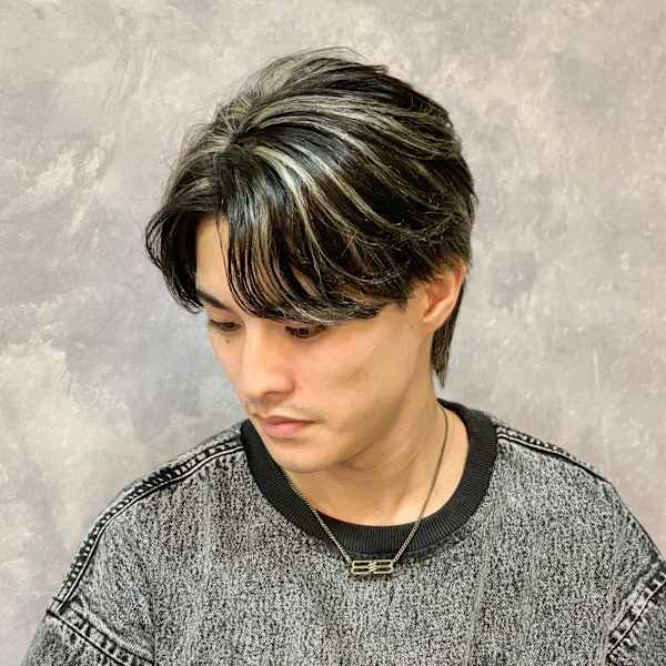 センターパート ハイライト