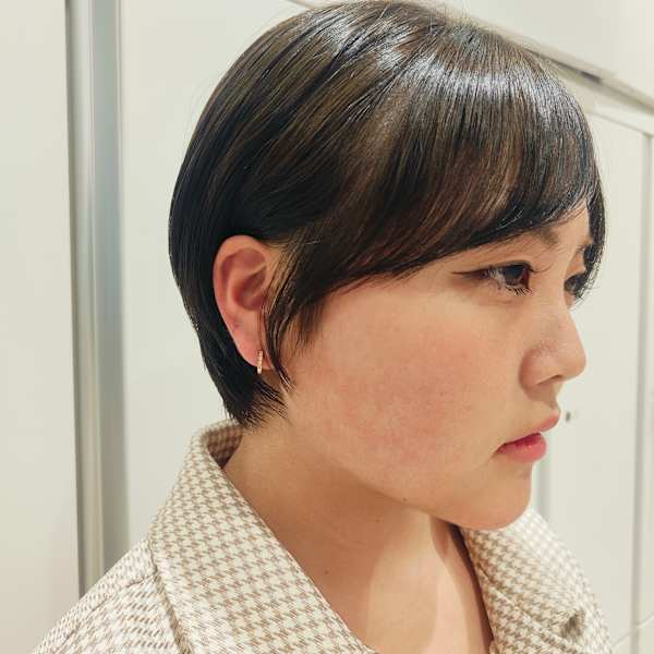 ふんわりショート/丸みショート/オリーブカラー【島袋蛍月】