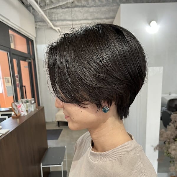 丸みショートボブ|AOZORA HAIR kaminoura