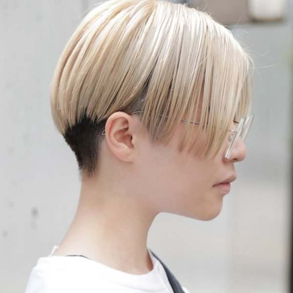 刈上げ×ハイトーンショート