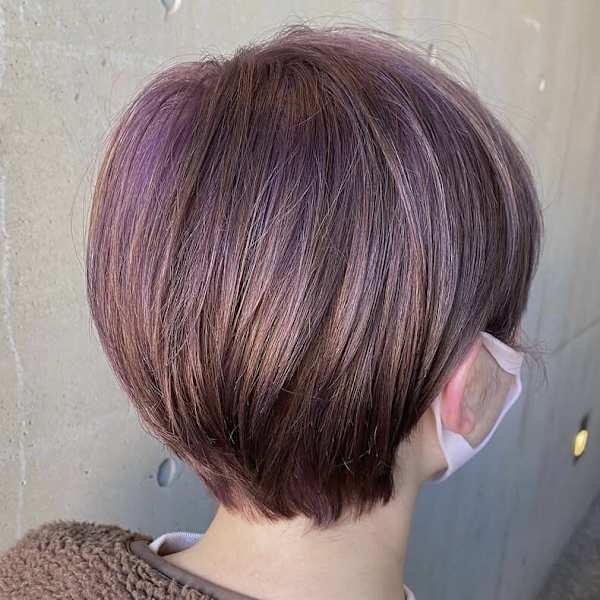 パープルベージュ×コンパクトショート