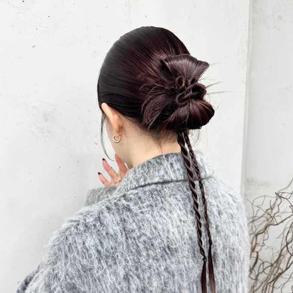 knit×ヘアアレンジ