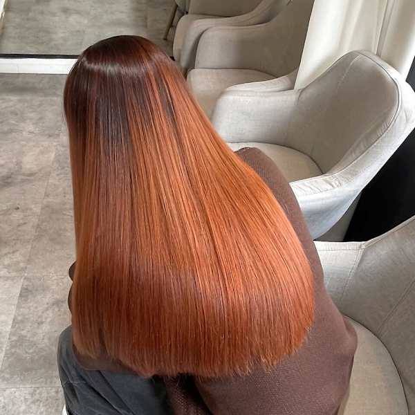 髪質改善/縮毛矯正/酸性ストレート/バレイヤージュ/オレンジ