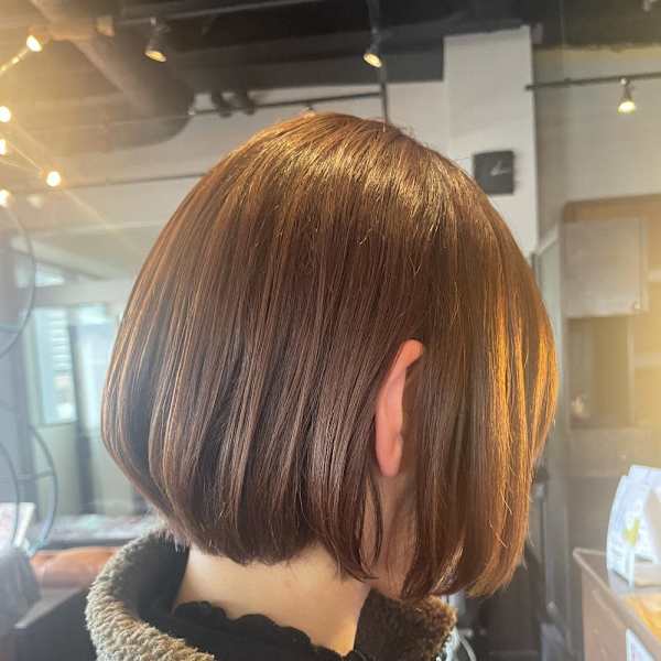 ショート/ボブ/ストレートパーマ