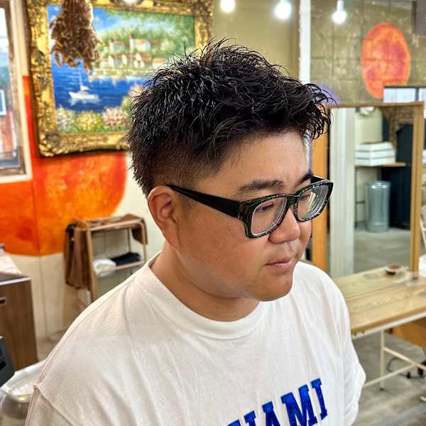 メンズショート×ツイストパーマ