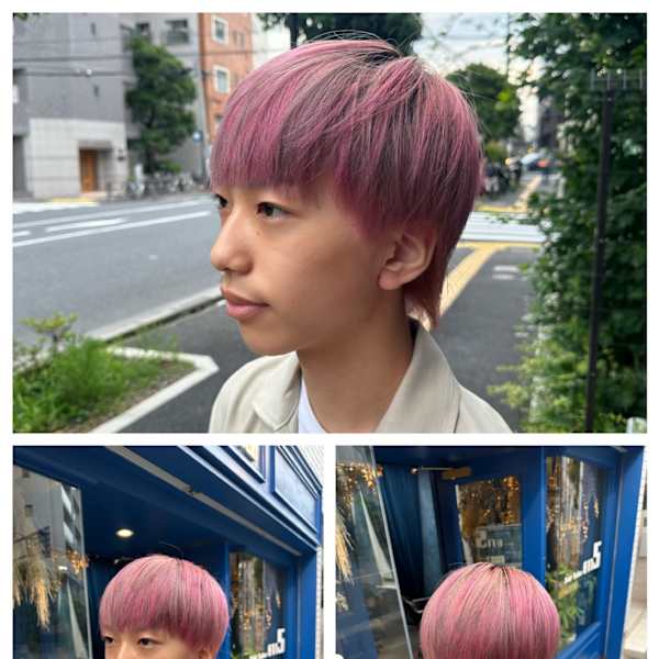 ダブルカラー&ペールピンク|Hair Salon 0115 茗荷谷
