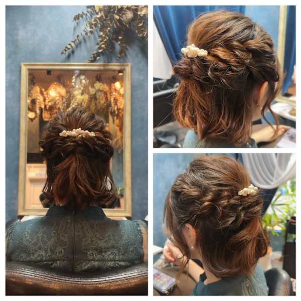 ショート&ハーフアップ