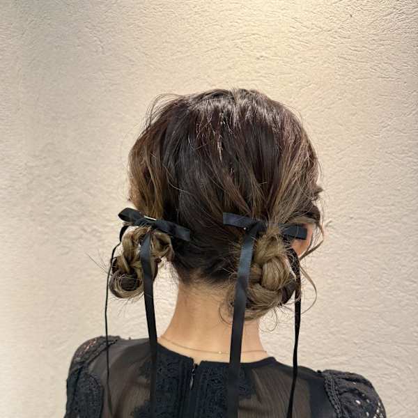 ルーズなツインテール