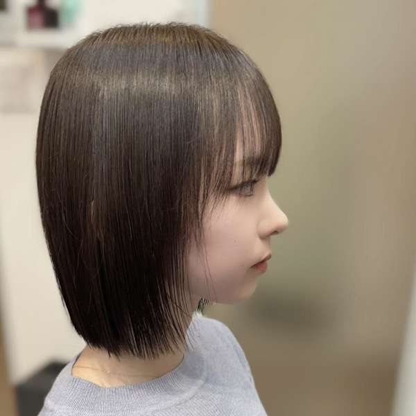 切りっぱなし/ぱつっとボブ/ストレートボブ