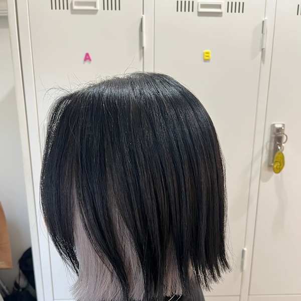 インナーカラー/グレー/個室サロン/ボブ