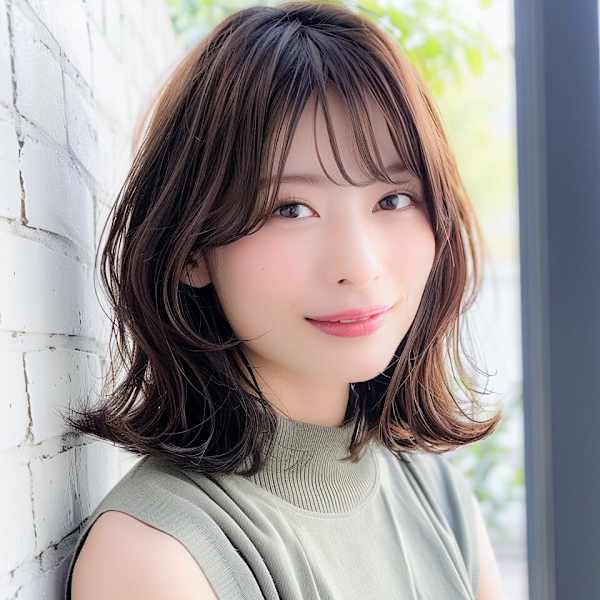 ふんわり感のミディアムレイヤー|ano たまプラーザ