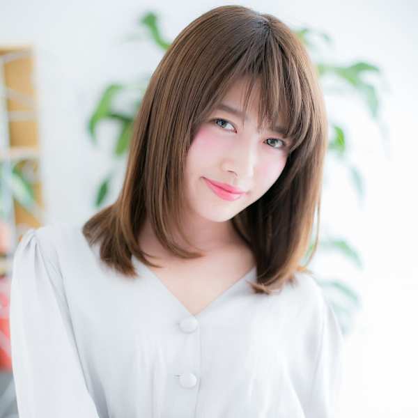 艶カラー★上品ツヤ髪ロブヘアe