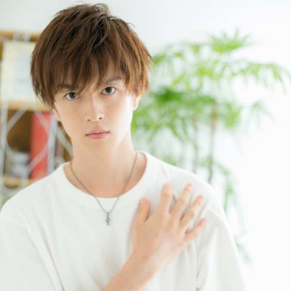 明るめカラーの無造作マッシュウルフ