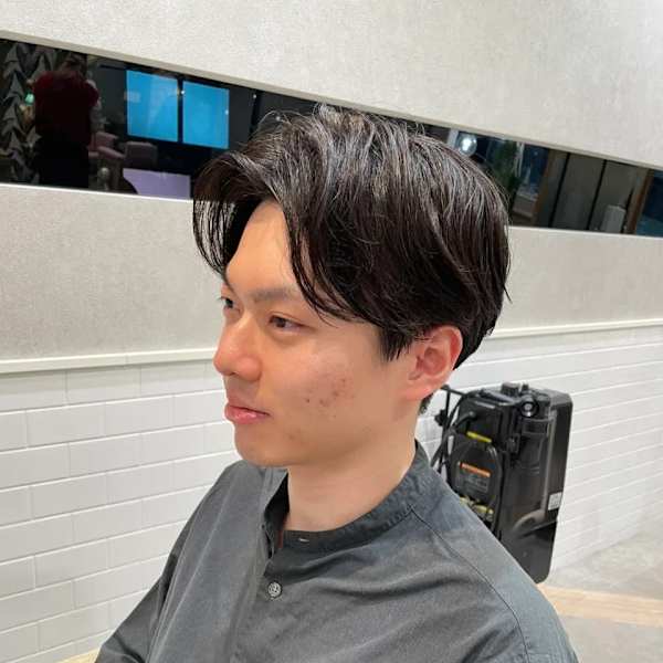 ワンカールパーマ×センターパート|ZA/ZA shinjuku