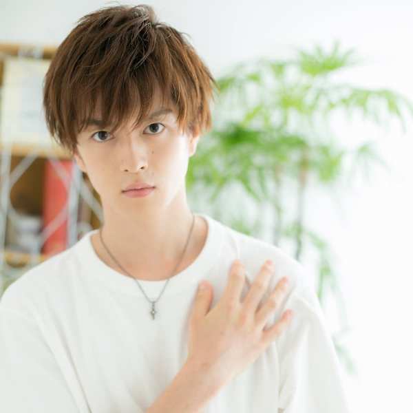 明るめカラーの無造作マッシュウルフ