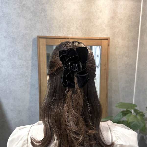 ★波巻き可愛いハーフアップ