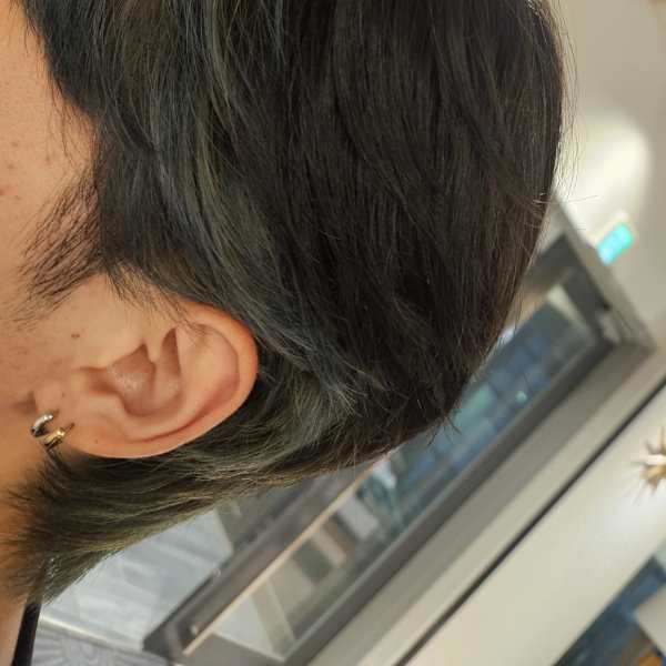 メンズウルフ×インナーカラー