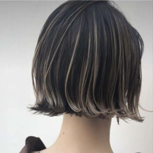 ボブ×コントラストハイライト