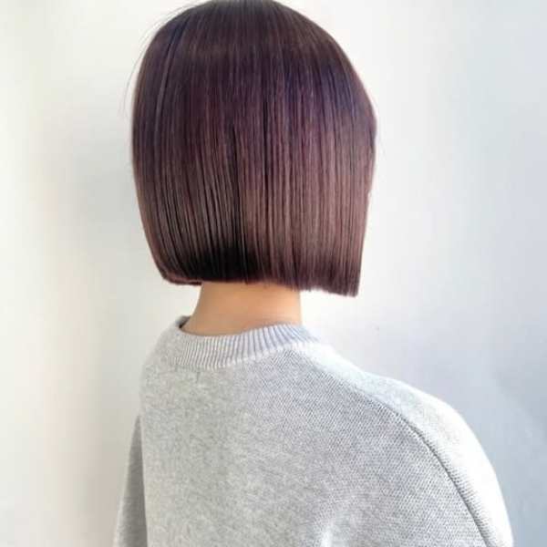 ピンクラベンダー×ミニボブ|OAK鷺沼