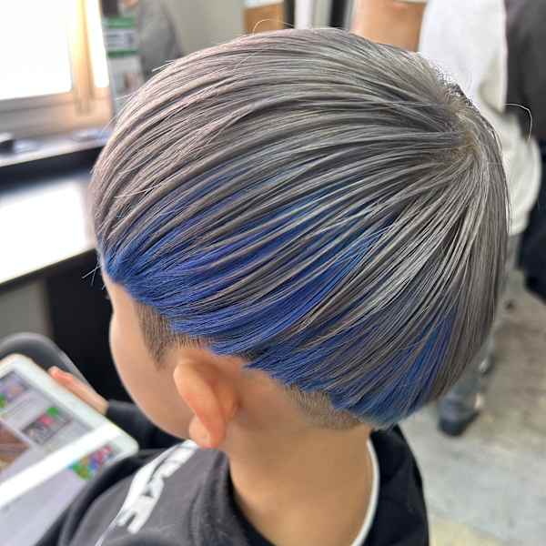 グレー×ブルー