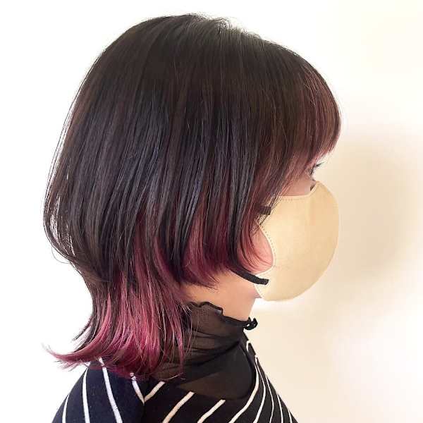 ネオウルフインナーカラーピンク