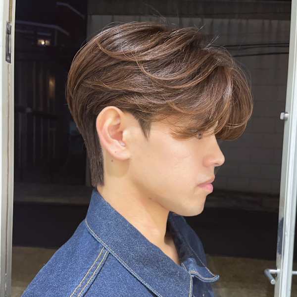 襟足を抑えたカルマパーマ