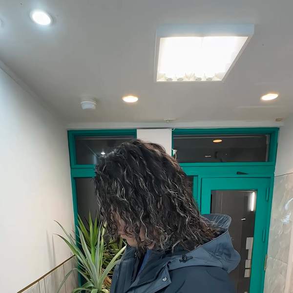 【メンズ】波巻き/センターパート/ツーブロック/ハイライト|髪質改善/縮毛矯正専門店Hailey