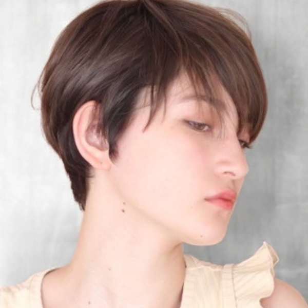 ショート・ボブ/丸顔/前髪あり/絶壁解消/30代/40代
