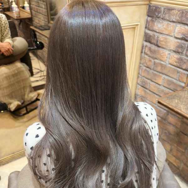 マロンベージュ_くすみベージュ_韓国風巻き2