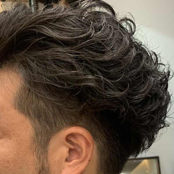 大人ツーブロックパーマ