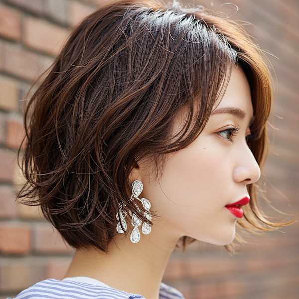 大人の抜け感×ふんわりウェーブボブ