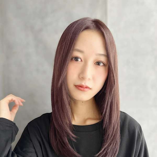 20代30代40代 大人センターパートツヤ髪