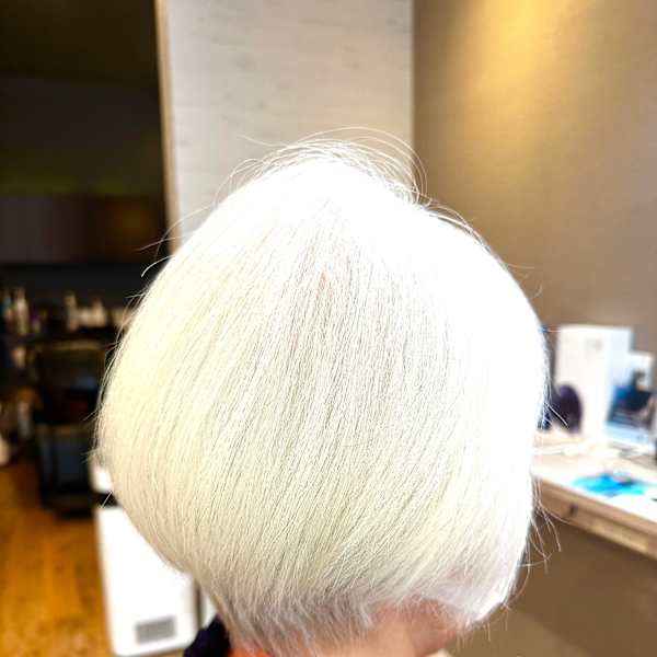 インナーカラーショートカットシュートボブハイライトメッシュ