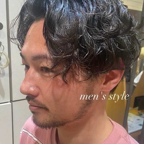 メンズカットパーマ刈り上げセンターパート×村田ちかこ
