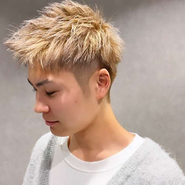 ハイトーンツーブロックショート