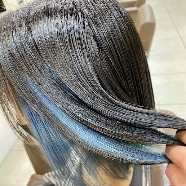 インナーカラー スカイブルー