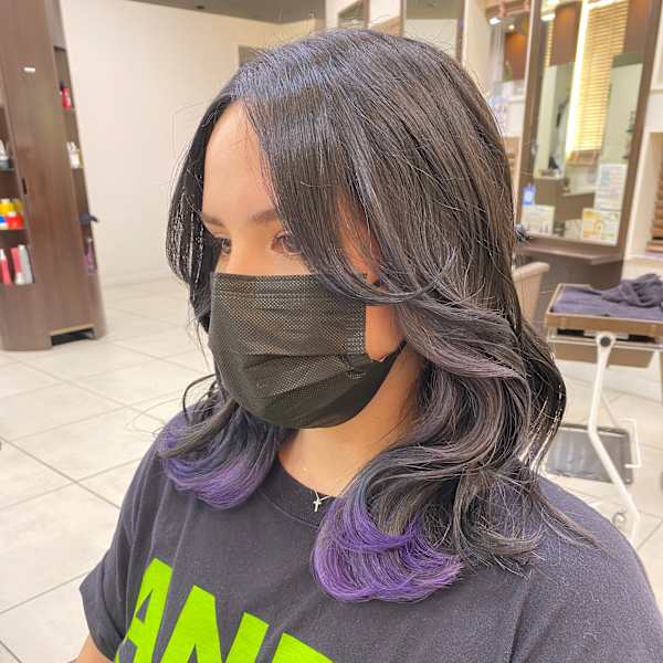 インナーカラー&エンドカラー バイオレット