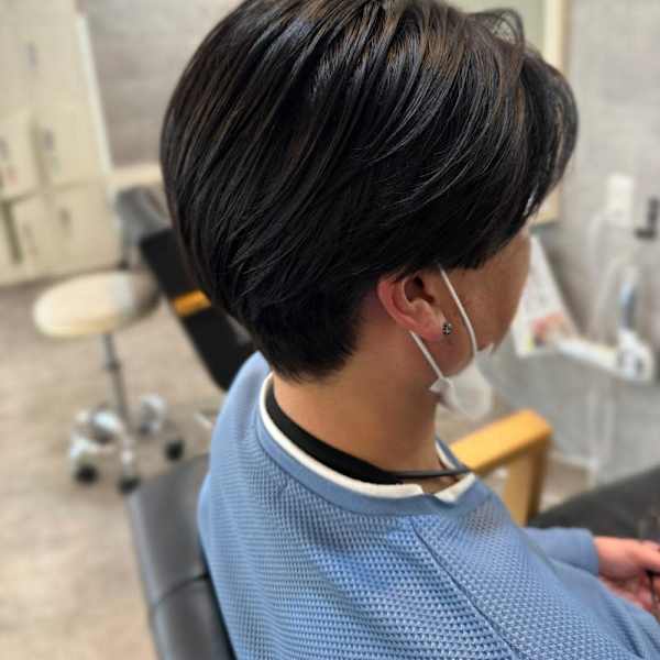 メンズセンターパート