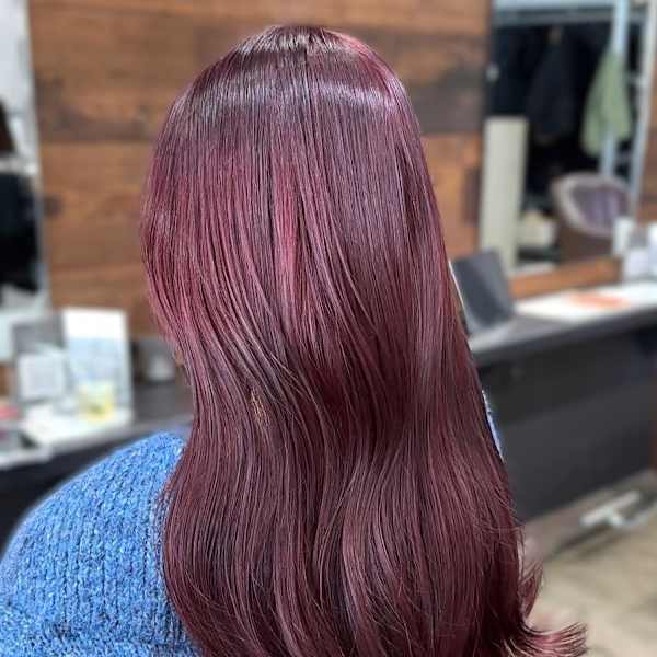 ワインレッド 艶髪 艶トリートメント 美髪 20代30代